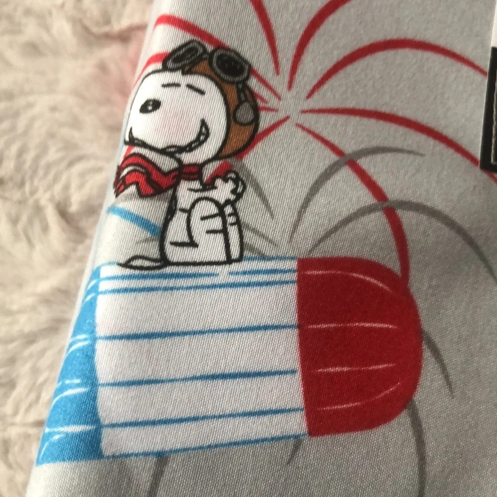 Peanuts Patriotic FULL Sheet Set - Gray with Red & Blue